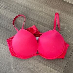 PINK Victoria's Secret Red Wear Everywhere Super Push Up Bra
